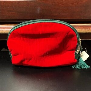 Totes vintage Red Purple and Green Velvet Pouch